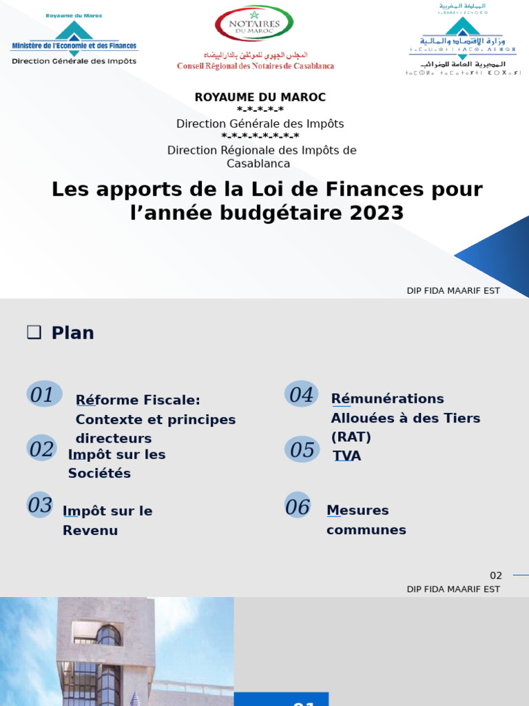 Résumé de la Loi de Finances 2023 Maroc | PDF | Impôt sur le revenu ...