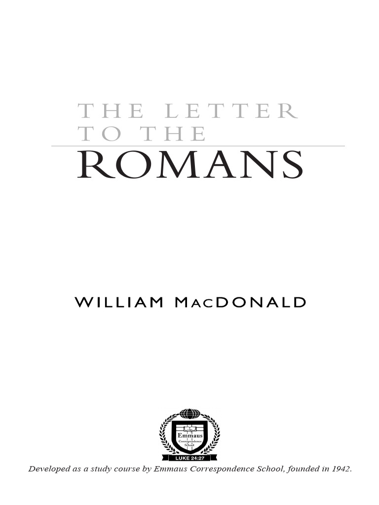 Romans | PDF | Epistle To The Romans | Justification (Theology)