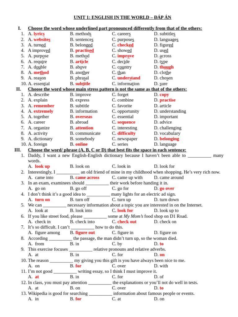 English Language Learning Exercises | PDF | English Language | Foreign ...