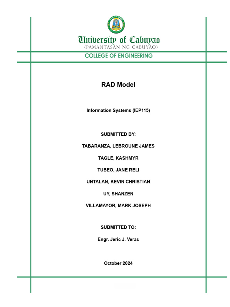 RAD Model | PDF | Software Development Process | Software Prototyping