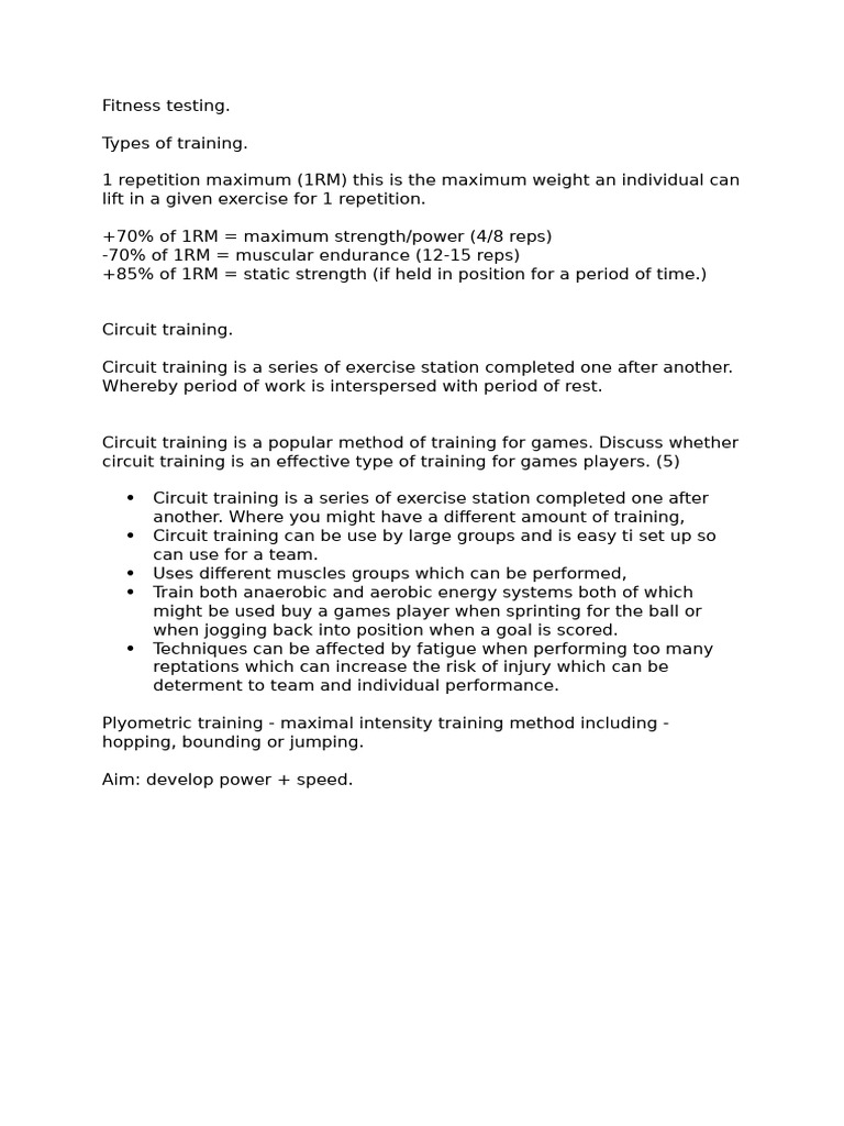 Fitness Testing | PDF | Wellness