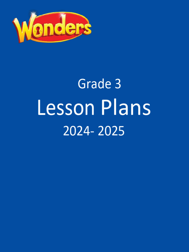Grade 3 Lesson Plans 2024-2025 | PDF | Reading Comprehension | Phonics