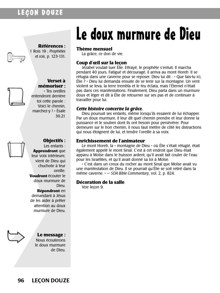 Écouter le doux murmure de Dieu | PDF | Élie | Moïse
