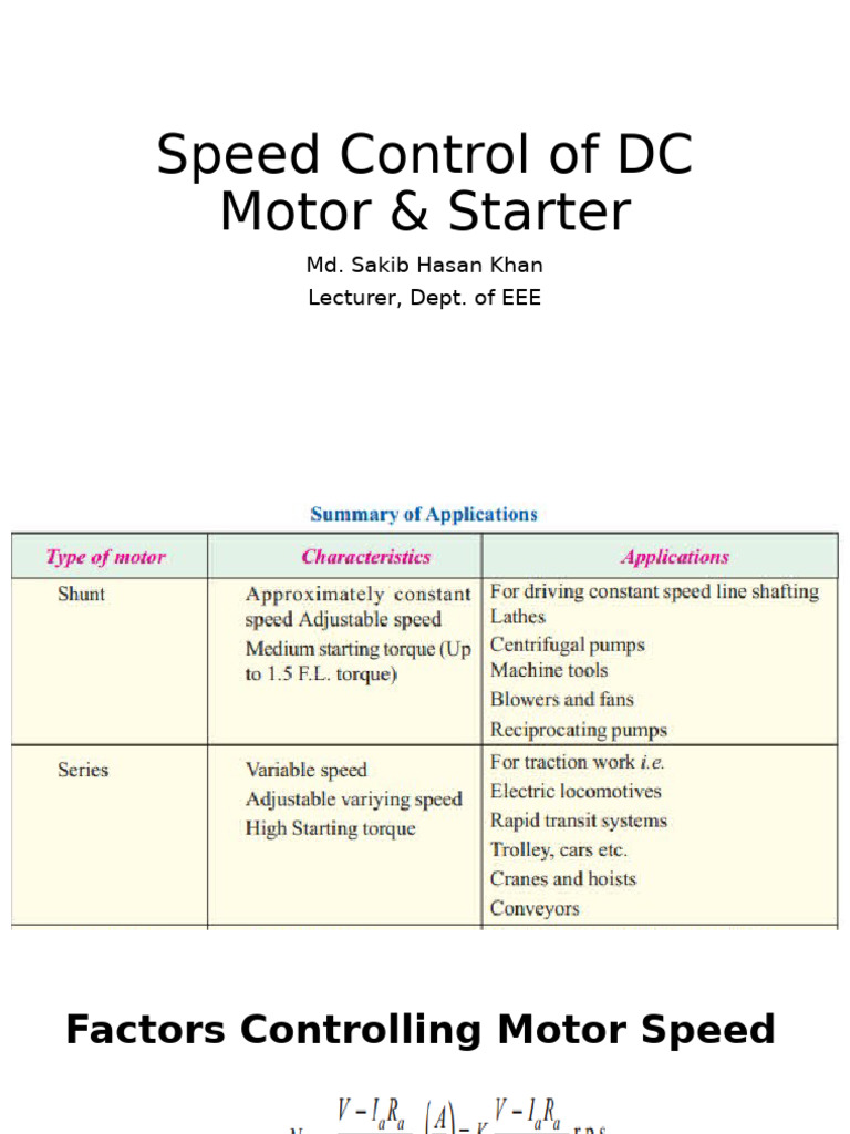 DC Motor Speed Control Guide | PDF | Electric Motor | Resistor