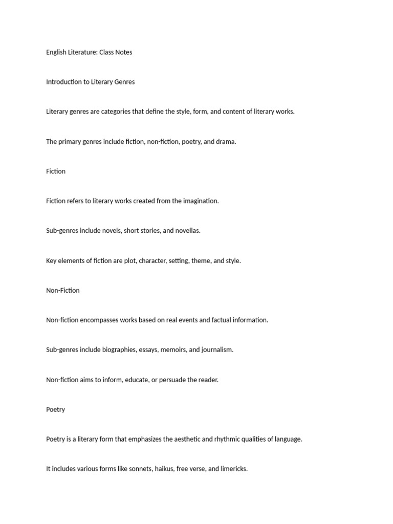 English Notes) | PDF