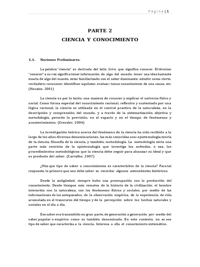 Historia y Filosofía de la Ciencia | PDF | Conocimiento | Science