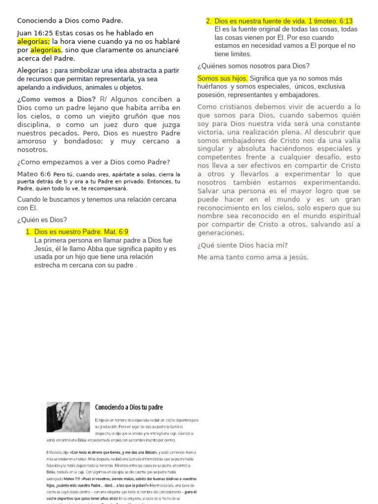 Conociendo A Dios Como Padre | PDF | Jesús | Dios