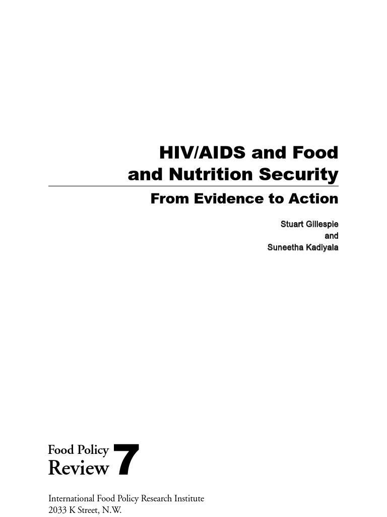 HIV/AIDS and Food and Nutrition Security | PDF | Hiv/Aids | Sexual ...