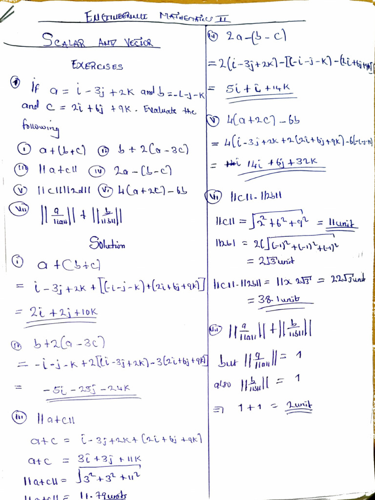 Eng - Maths Mahoi Notes | PDF