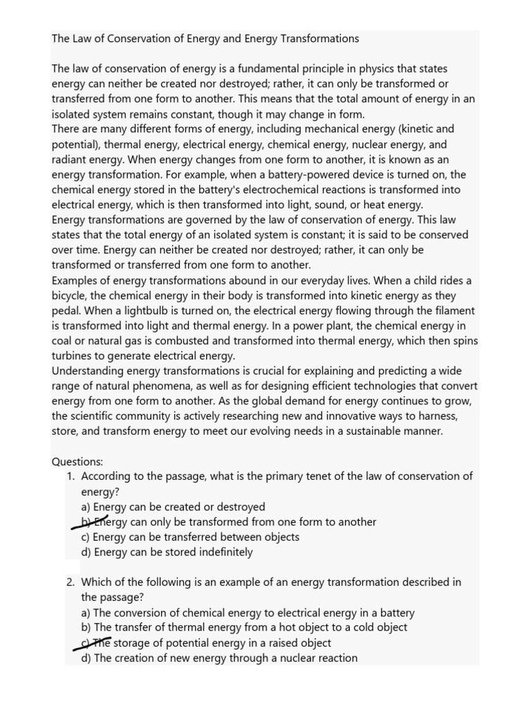 Conservation of Energy Explained | PDF | Potential Energy | Quantity