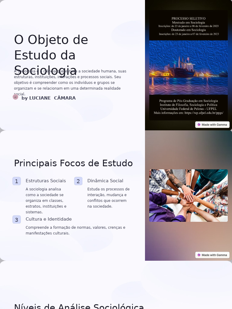 O Objeto de Estudo Da Sociologia | PDF | Sociologia | Sociedade