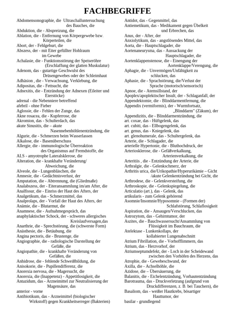 Fachbegriffe | PDF