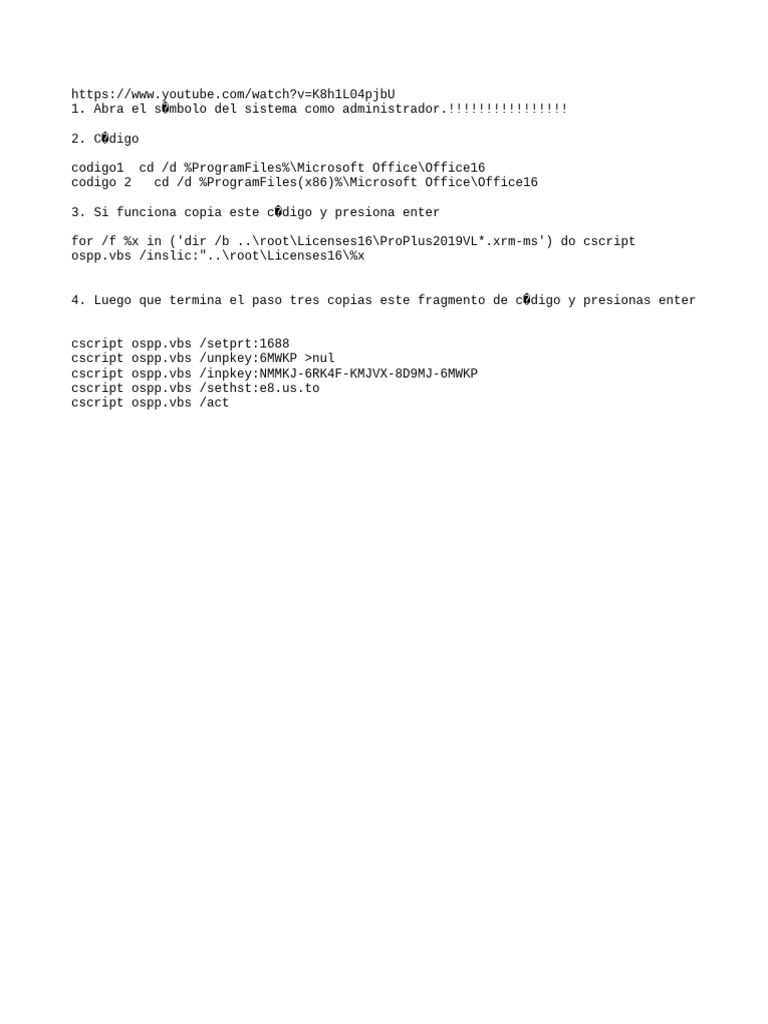 Activador Office 2016 CMD | PDF