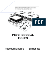US Army Medical Course MD0549-100 - Psycho Social Issues