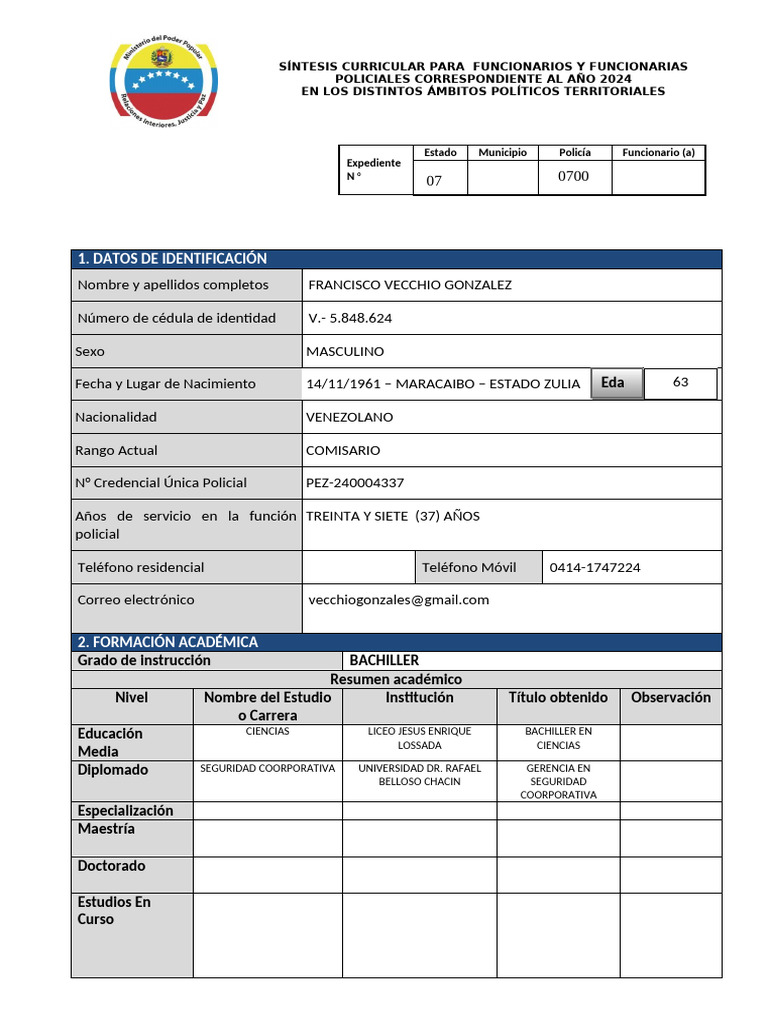 Formato Resumen Curricular Policial - 1730557129