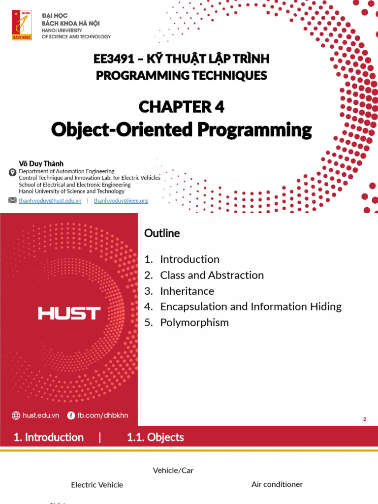 Chapter 4 - Object Oriented Programming | PDF | Class (Computer ...