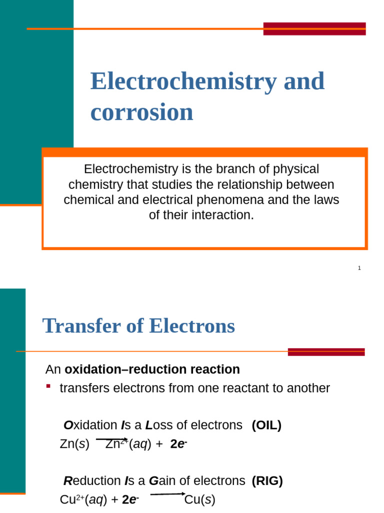 Electrochemistry 1 | PDF | Redox | Electrochemistry