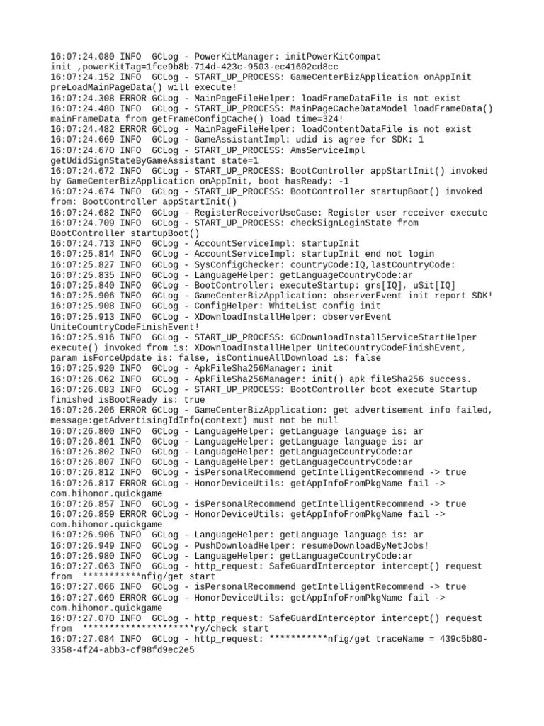 GameCenter Startup Process Log Analysis | PDF | Internet | Hypertext ...