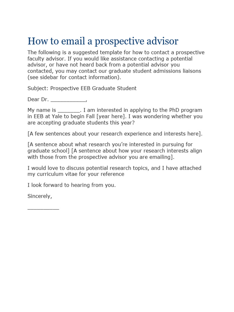 Email Format To Write Professor | PDF | Career & Growth | Self-Improvement