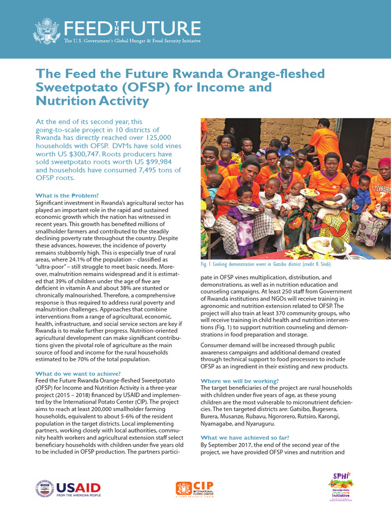 SPHI21 Feed The Future Rwanda | PDF | Malnutrition | Poverty