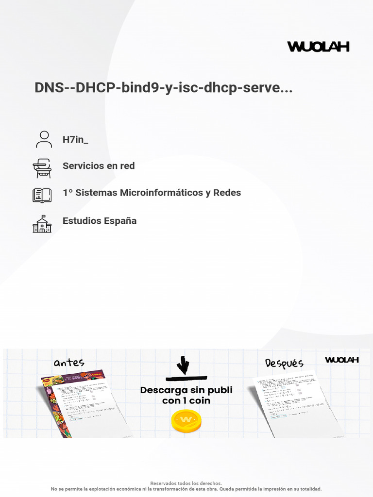 DNS DHCP Bind9 y Isc DHCP Server | PDF | Dirección IP | sistema de ...