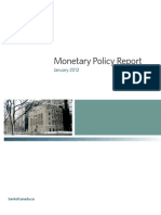 Bank of Canada Monetary Policy Report January 2012