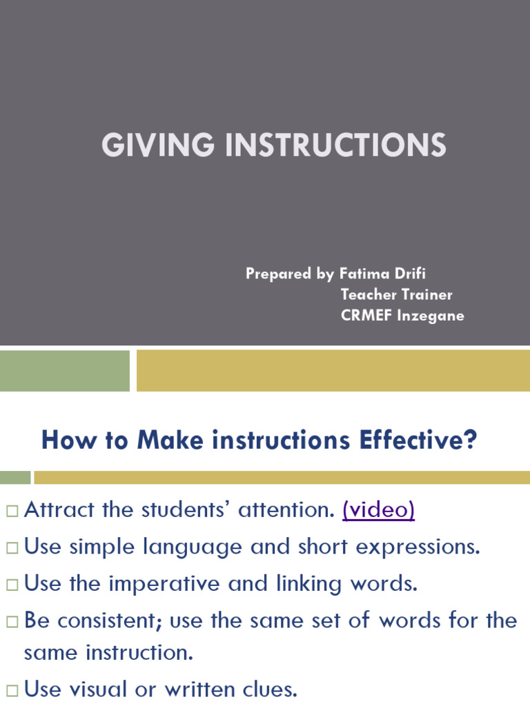 Effective Teaching Instructions Guide | PDF