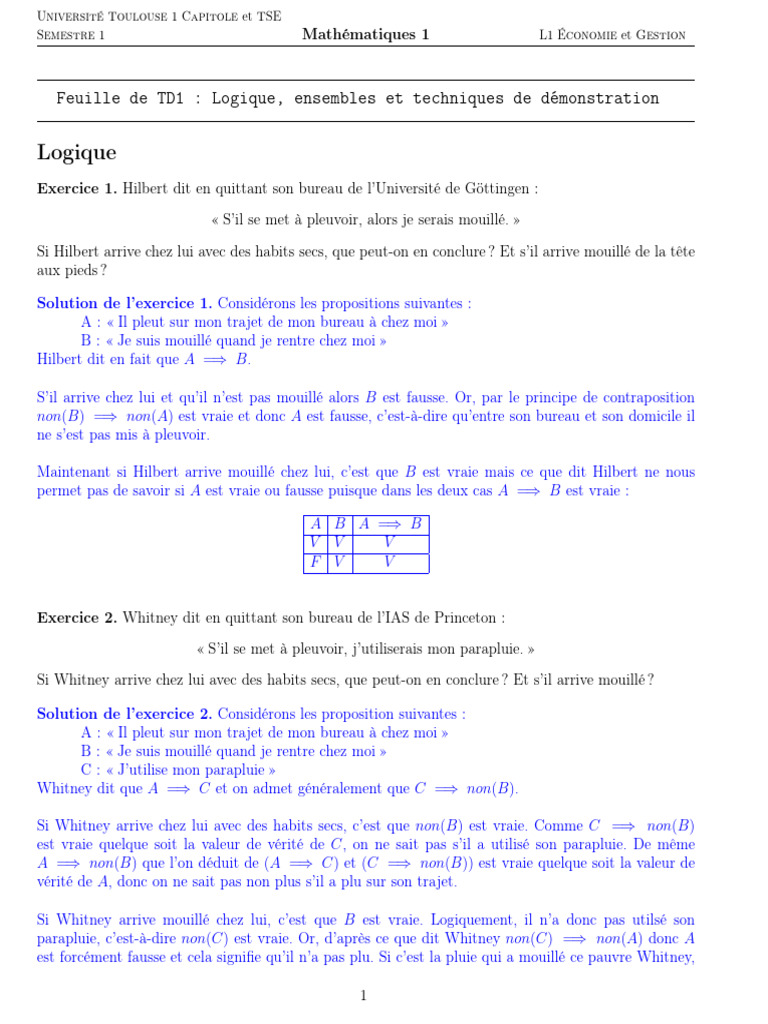 Exercices de logique mathématique | PDF | Logique | Logique mathématique