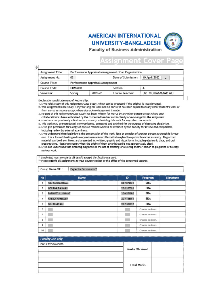 Final Presentation Report PAM | PDF | Performance Appraisal | Evaluation