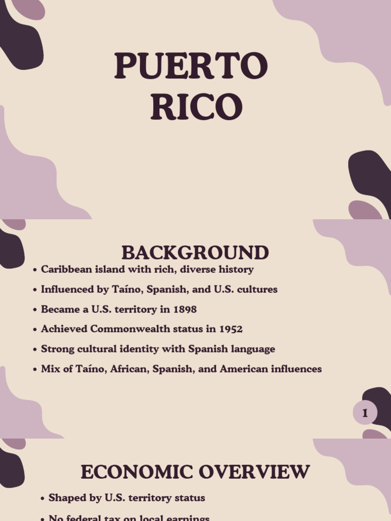 Puerto Rico: Culture, Economy, and Status | PDF | Puerto Rico | The ...