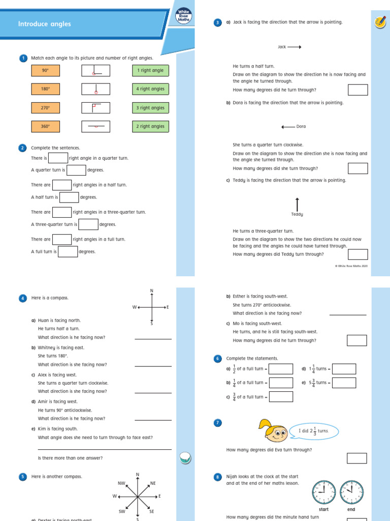 Lesson 4 Y6 Summer Block 1 WO2 Introduce Angles 2020 | PDF | Angle ...