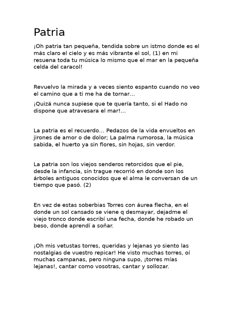 Nostalgia y amor por la patria | PDF | Arte | Clásicos