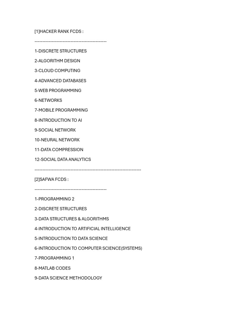 Comprehensive Computer Science Topics | PDF | Computer Programming ...