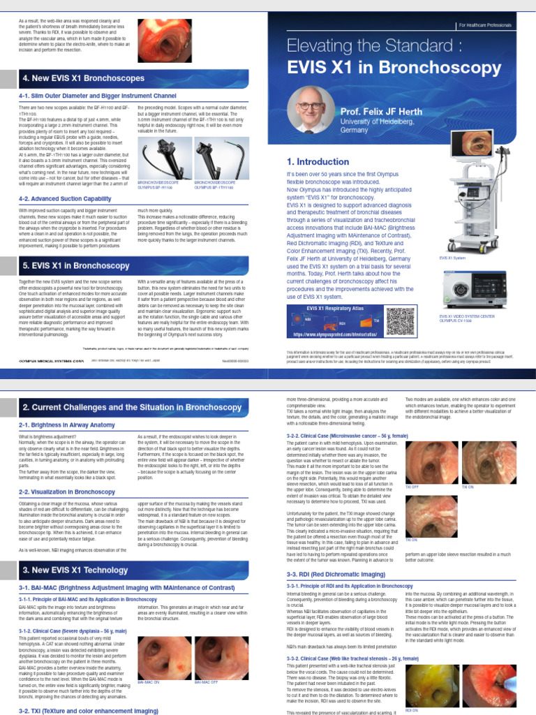 0912 2 EVIS-X1 Testimonial-Paper EN N8602714-092022 | PDF | Medical ...