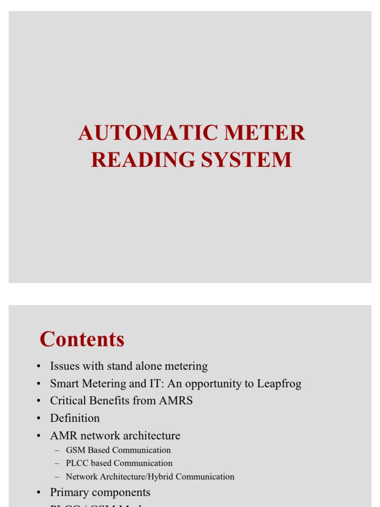 Automatic Meter Reading System | PDF | Computer Network | Modem