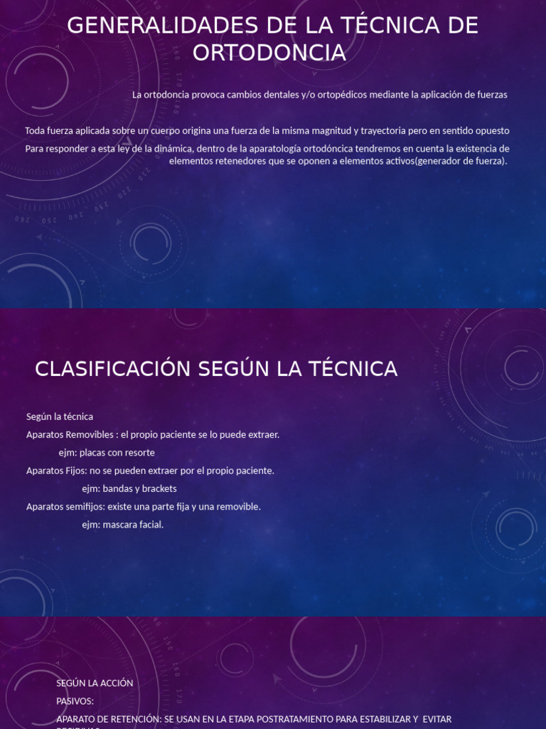 Técnicas de Ortodoncia en Montealegre | PDF | Ortodoncia | Ramas de ...