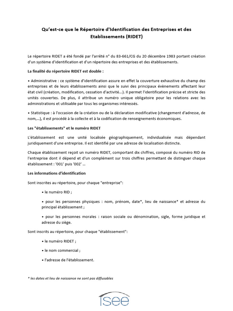 Comprendre le RIDET et la CVAE 1330 | PDF | Business