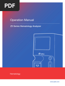 【Zybio】Z5 Series Hematology Analyzer Operation Manual V3.2 - 20180905