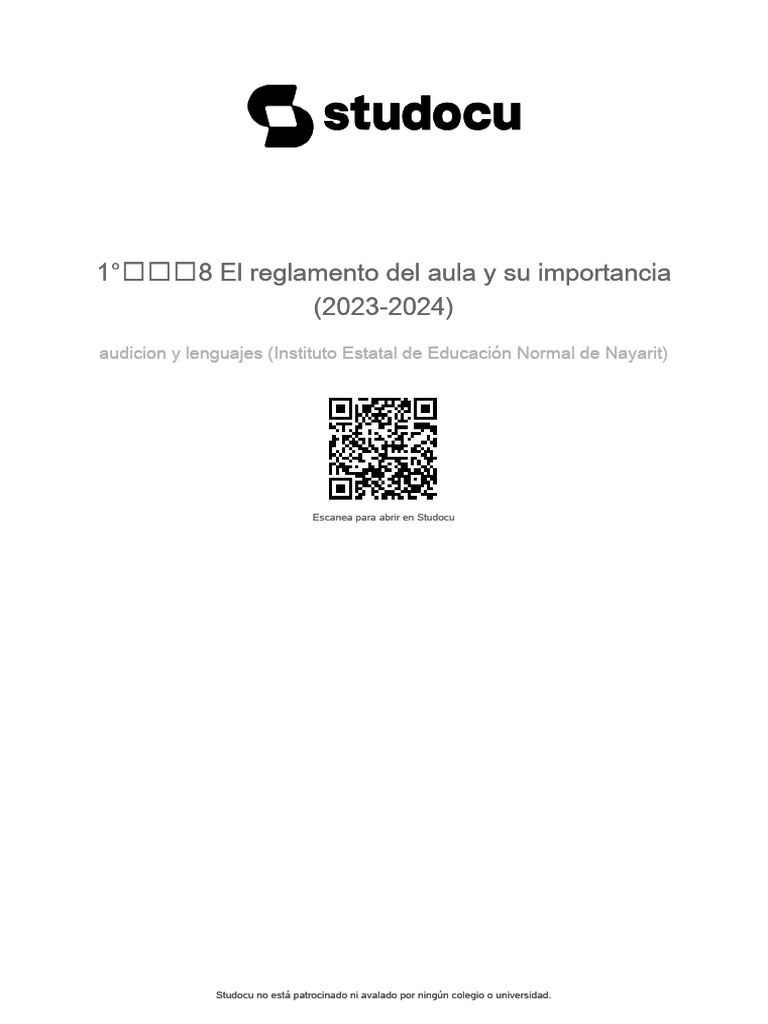 Importancia del Reglamento del Aula | PDF | Salón de clases | Evaluación
