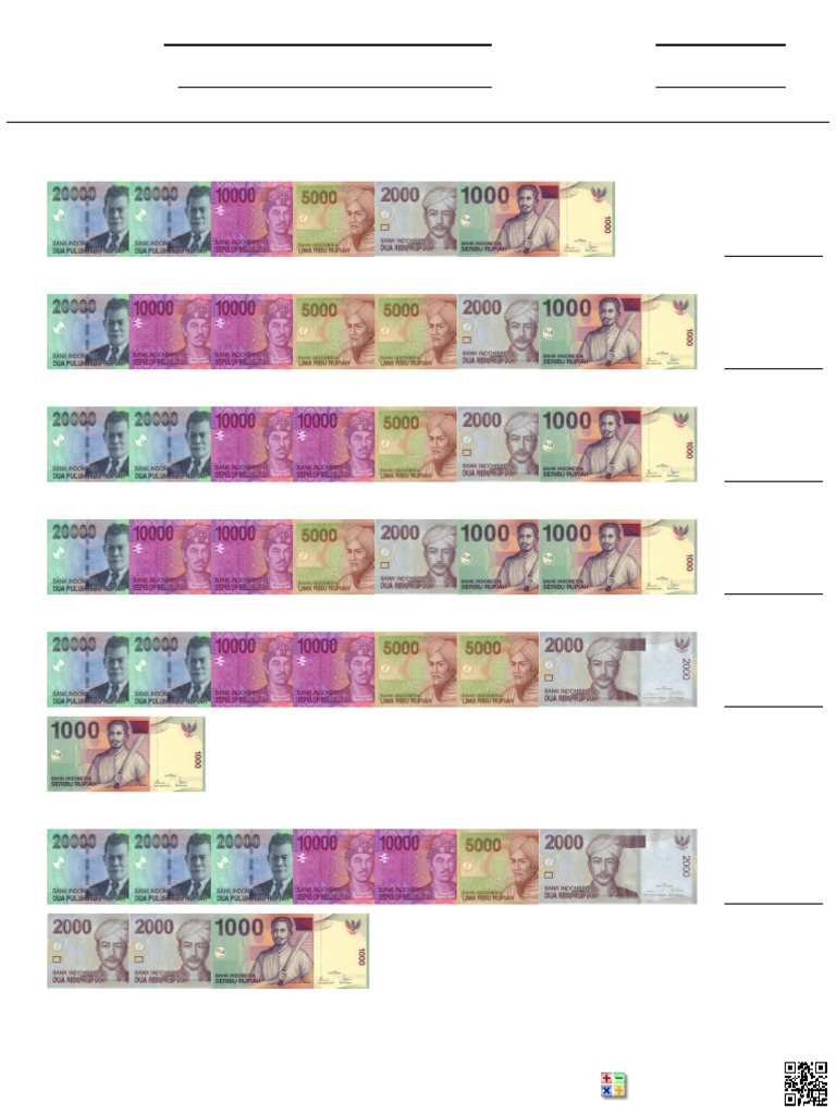 Count the Money Worksheet Rp | PDF