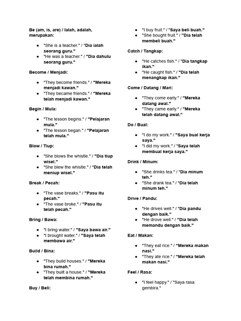 Bahasa Example | PDF