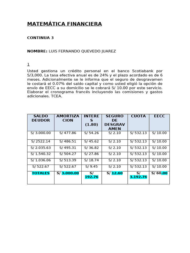 Matemática Financiera Ec3 22 | PDF | Business | Economía Financiera