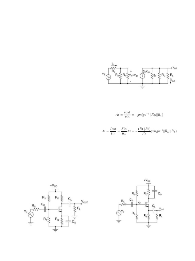 Análisis de Amplificadores MOSFET en Laboratorio | PDF | Transistor ...