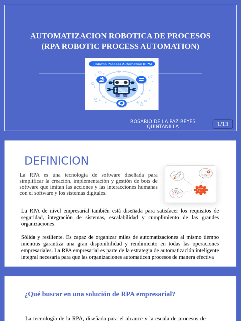 Procesos de Automatizacion de RPA | PDF | Internet Bot | Software