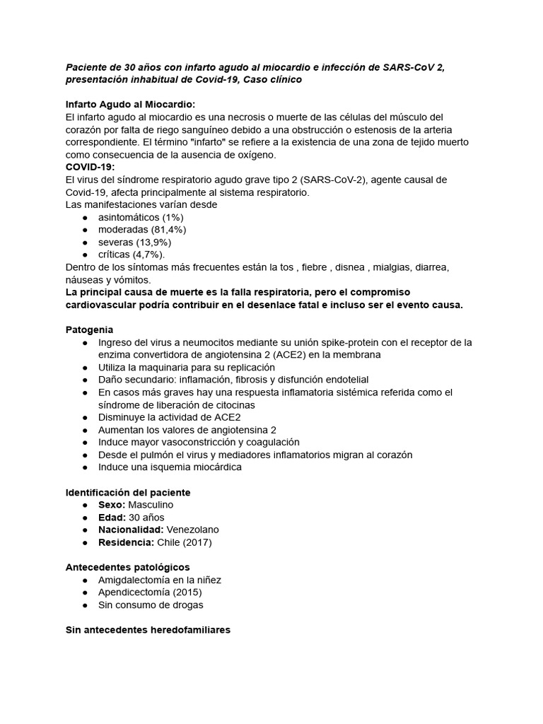 Caso 1 Equipo 3 | PDF | Infarto de miocardio | Causas de la muerte