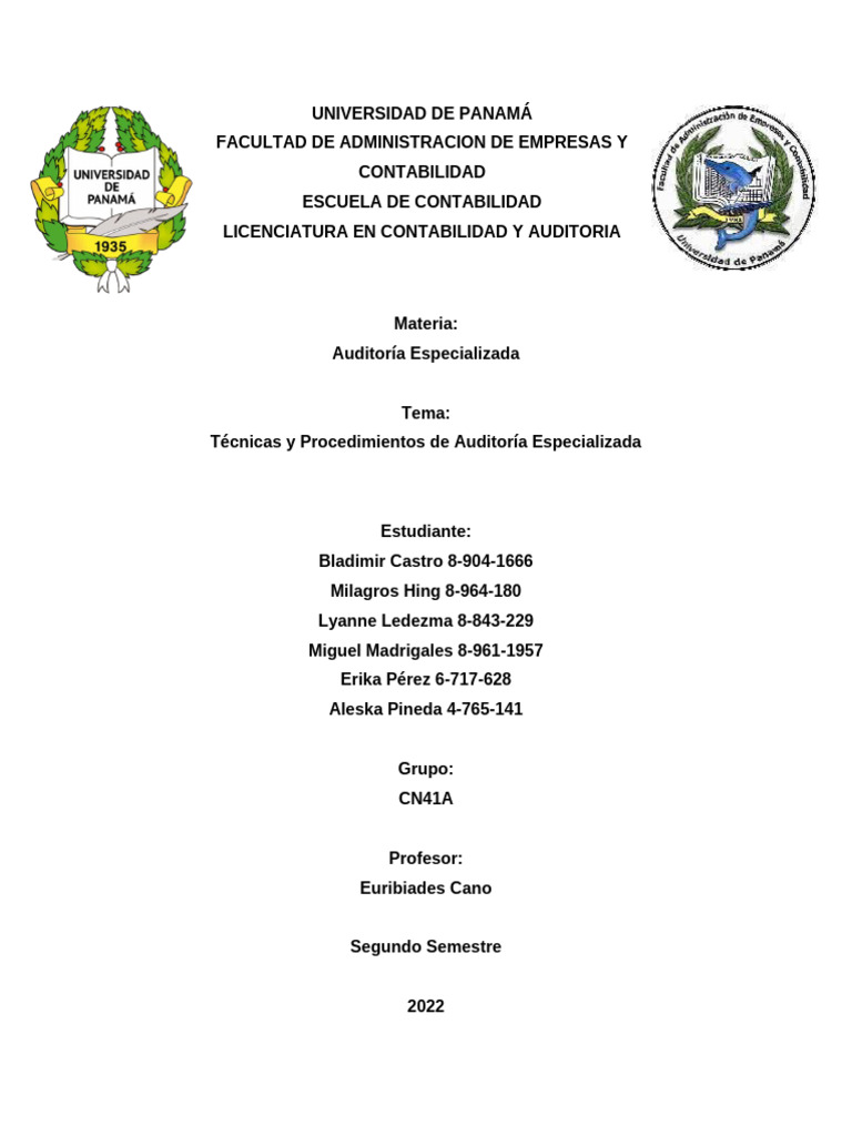 Técnicas y Procedimientos de Auditoría | PDF | Auditoría | Contralor