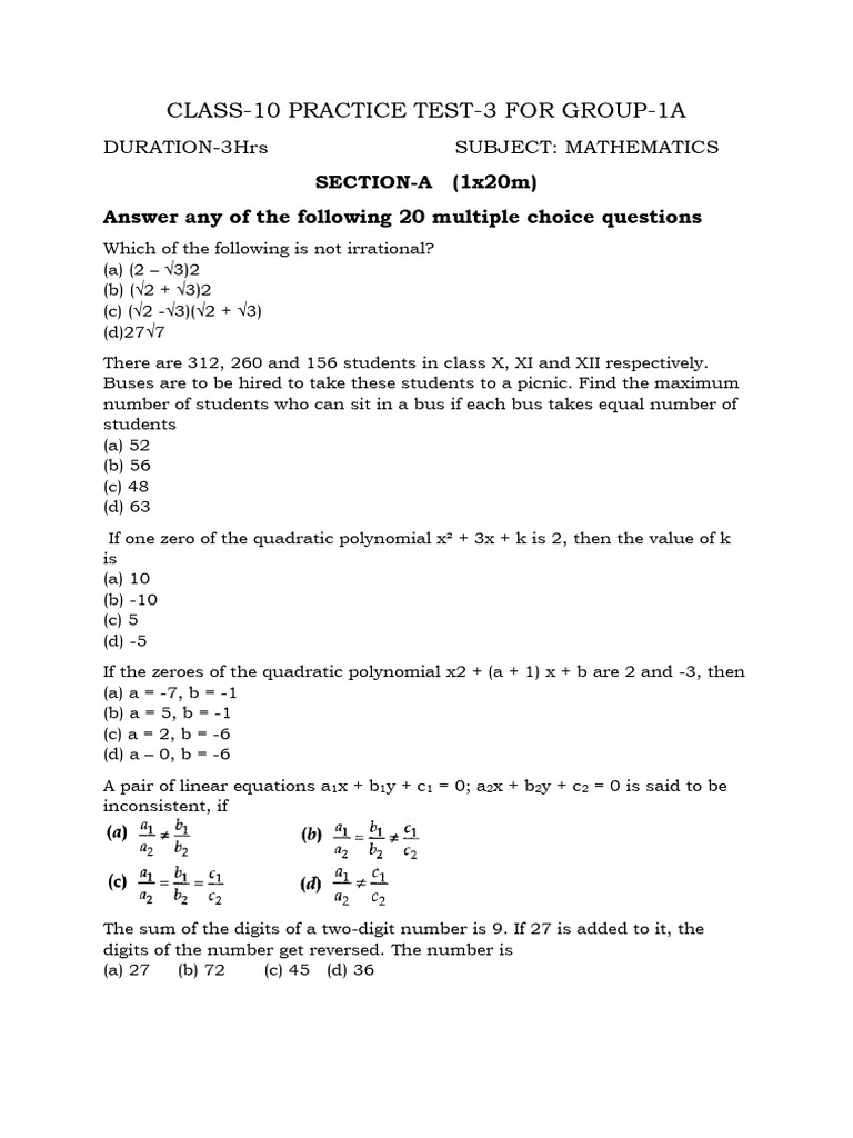 MATH PRACTICE TEST | PDF | Area | Sphere