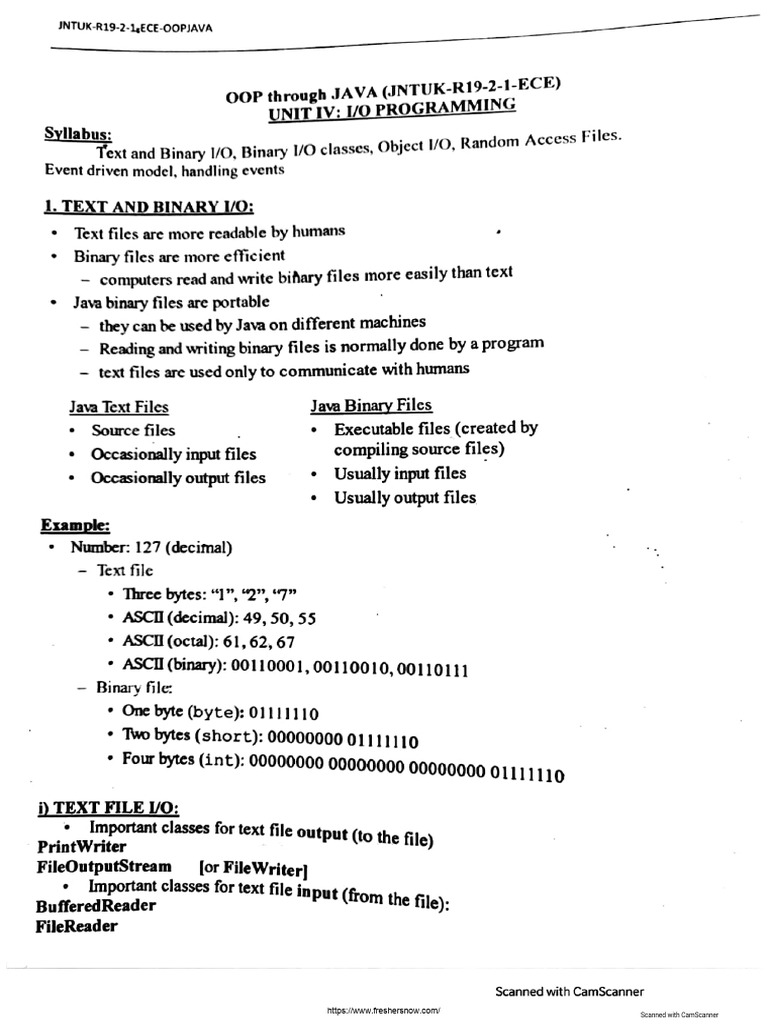 JNTUK R19 B.Tech ECE 2-1 OOPT Java Unit 4 Notes | PDF | Wellness