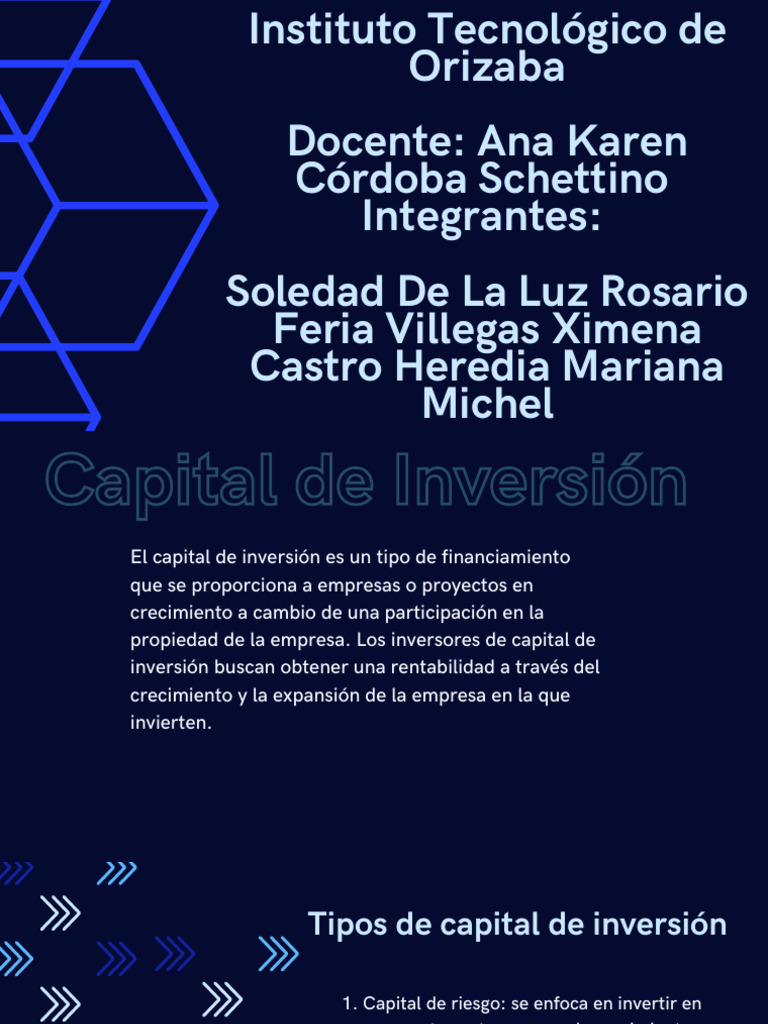 Presentación Capital de Inversión | PDF | Business | Capital de riesgo