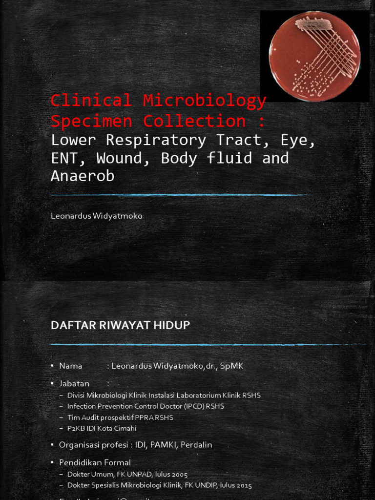 Clinical Microbiology Specimen Collection Guide | PDF | Infection ...
